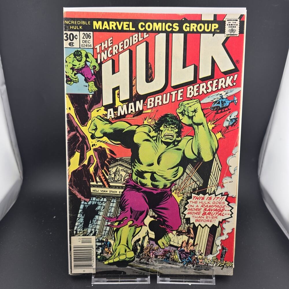 Incredible Hulk #206 (1976 Marvel) Mid-Grade FN/FN- 5.5/6.0 Uncut LaSalle Coupon